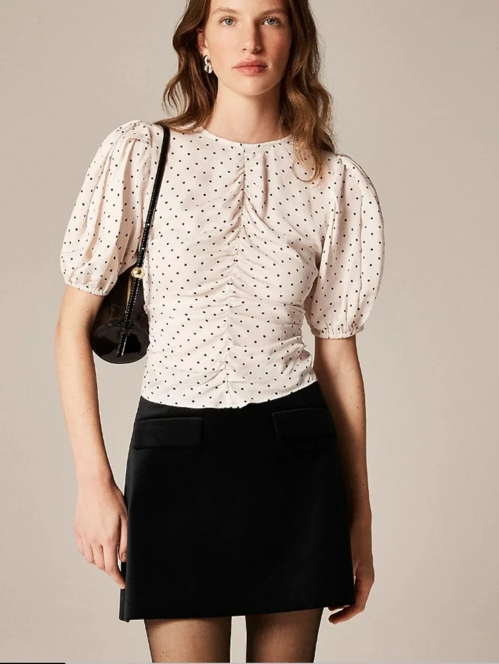 J Crew Veranda shirt in dot print CP650 Size 00 NEW